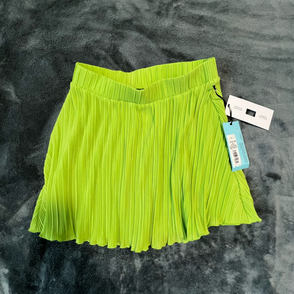 Target Green Skater Mini Skirt Pleated Casual